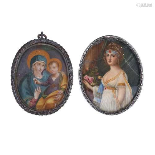 19TH-20TH CENTURY SPANISH SCHOOL. "MADONNA WITH CHILD&q...