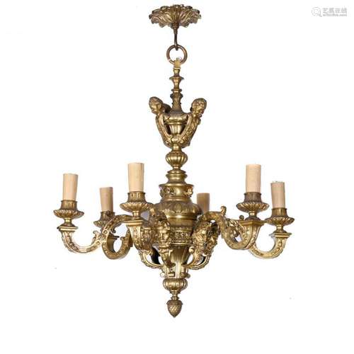 SPANISH CEILING LAMP, EARLY 20TH CENTURY.