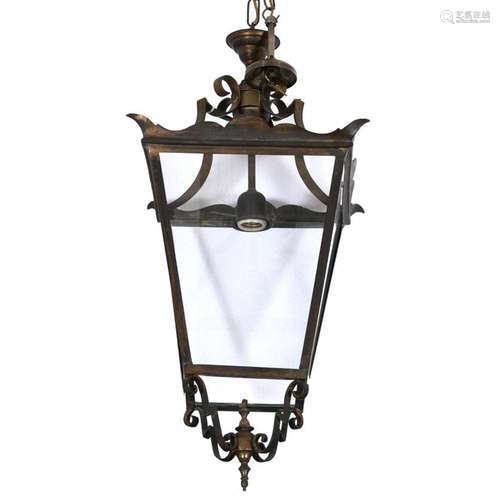 LANTERN-LIKE CEILING LAMP, 20TH CENTURY.