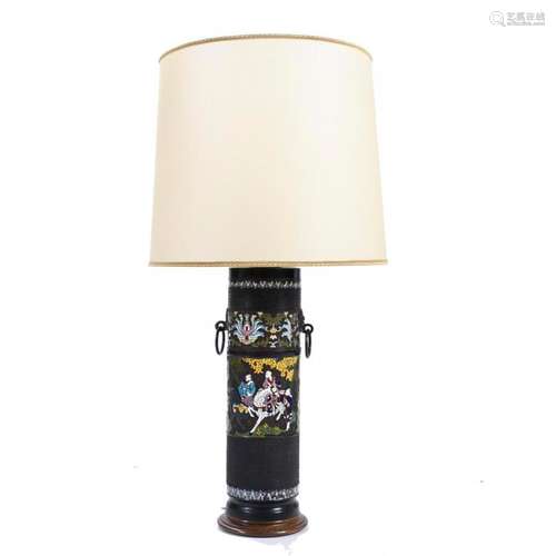 ORIENTAL STYLE TABLE LAMP, MID 20TH CENTURY.