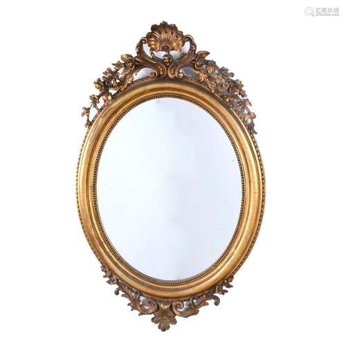 NAPOLEON III STYLE WALL MIRROR, 20TH CENTURY.