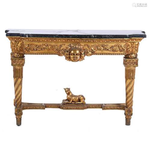 FRENCH LOUIS XVI STYLE CONSOLE TABLE, SECOND HALF OF THE 20T...