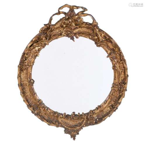 LARGE FRENCH WALL MIRROR, EARLY 20TH CENTURY.