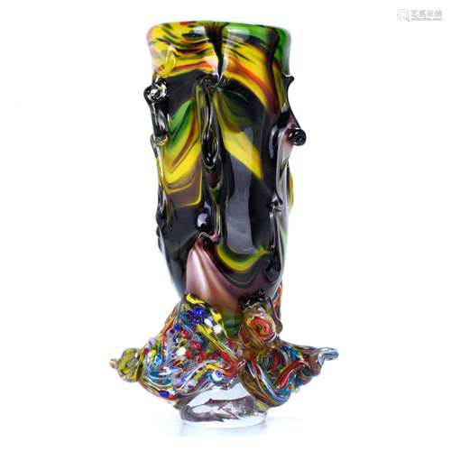 ITALIAN MURANO VASE, MID 20TH CENTURY.