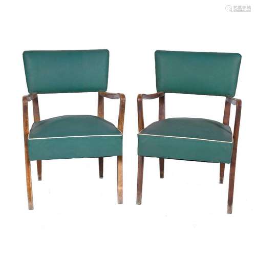 PAIR OF NORDIC ARMCHAIRS, 1950'S.