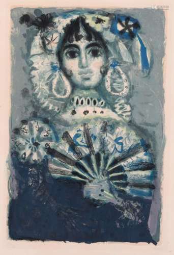 ANTONI CLAVÉ (1913-2005). "CARMEN AZUL", 1976.