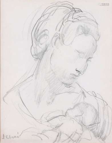 JOSEP CLARÀ (1878-1958). "MATERNITY".