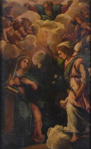 20TH CENTURY SPANISH SCHOOL. "THE ANNUNCIATION".