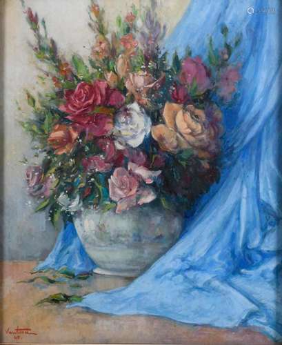 JOSEP VENTOSA DOMÈNECH (1897-1982) "FLOWERS VASE",...