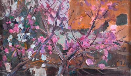 JOAQUIM MIR I TRINXET (1873-1940). "CHERRY BLOSSOM"...