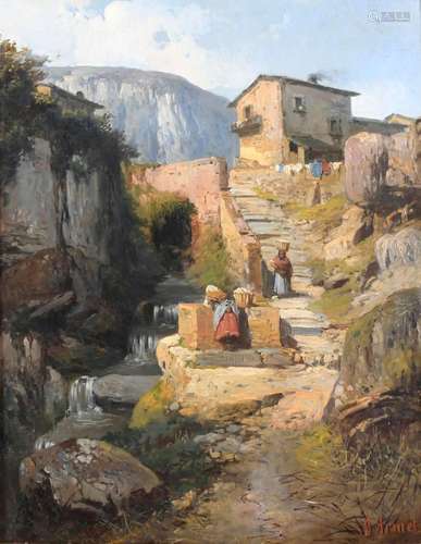 JOSEP ARMET I PORTANELL (1843-1911). "LAS LAVANDERAS&qu...