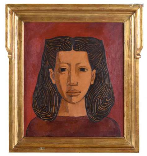 OSWALDO GUAYASAMIN (1919-1999). "GIRL'S HEAD"...