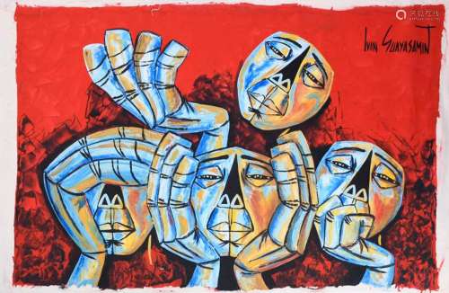 IVÁN GUAYASAMÍN TRUJILLO (1950). "POLÍTICO", 2000.