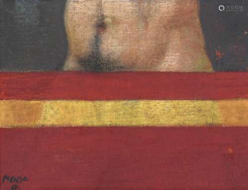 CARLOS MENSA (1936-1982). "TORSO WITH A FLAG", 196...