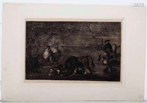 Francisco Goya, Le chiens laches sur le taureau Goya Francis...