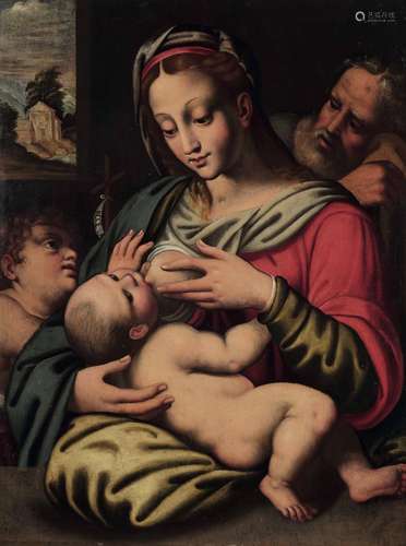 Sacra Famiglia con San Giovannino Scuola del XVI secolo