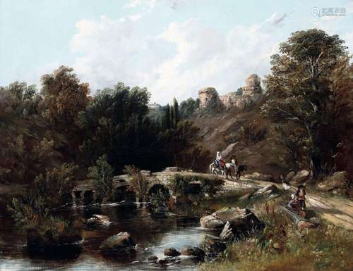 Stanfield William Clarkson, Paesaggio con rovine e viandanti