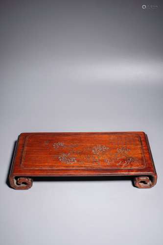 Qing Dynasty Huanghuali Wooden Study Room Table Inlaid With ...