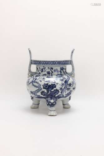 Blue And White Porcelain Furnace, China