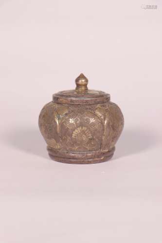 Tang Dynasty Silver Powder Box, China