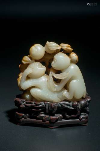 Qing Dynasty Hetian Jade Ornament, China