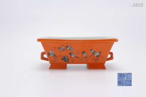 Qianlong Period Famille Rose Porcelain Incense Burner , Chin...