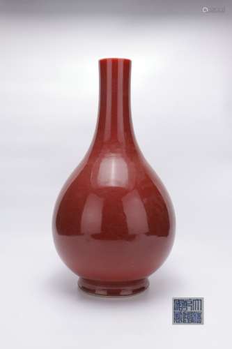 Qianlong Period Red Glazed 大bottle, China