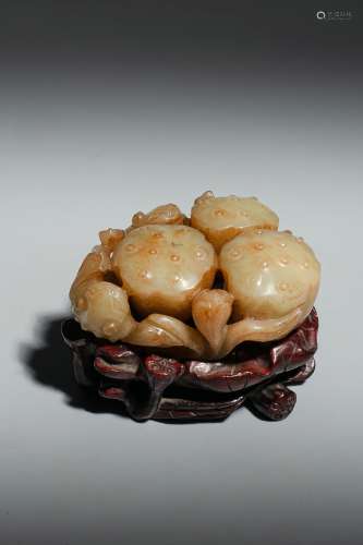 Qing Dynasty Yellow Jade Paperweight , China