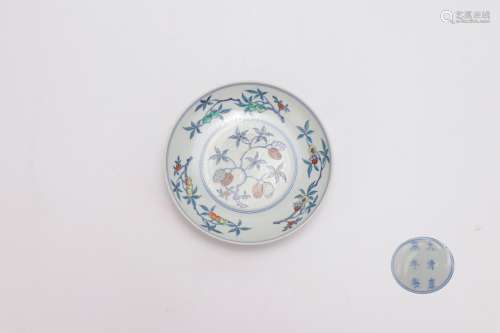 Yongzheng Period Doucai Porcelain Plate, China