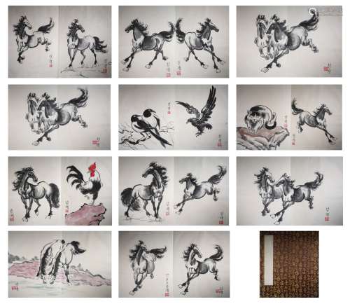 Xu Beihong -  Horse- Calligraphy Book