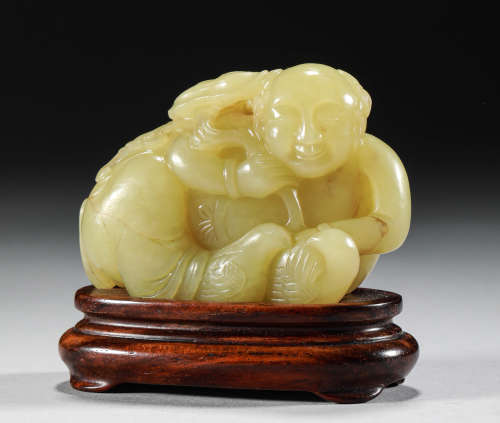 Qing Dynasty - Hetian Topaz Ornament