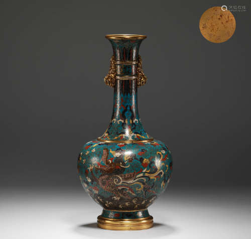 Qing Dynasty - Cloisonne Bottle