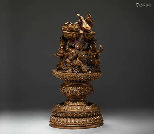Ming Dynasty - Gilt Bronze Mandala