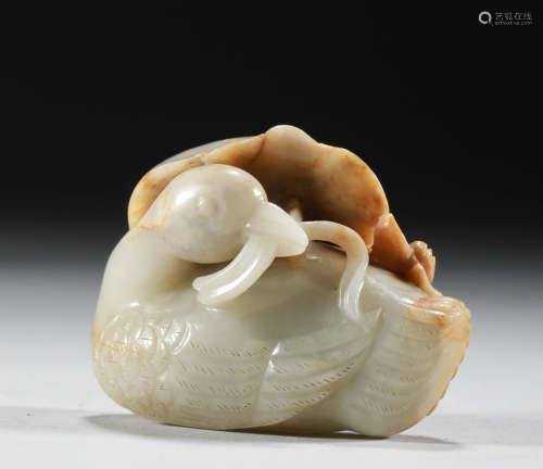 Qing Dynasty - Hetian Jade Goose