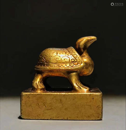 Han Dynasty - Pure Golden Tortoise Seal