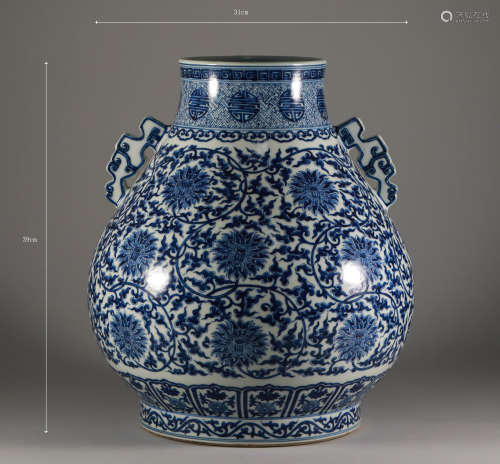 Qing Dynasty - Blue and White Vessel