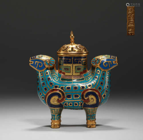 Qing Dynasty - Cloisonne Stove