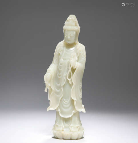 Qing Dynasty - Hetian Jade Guanyin