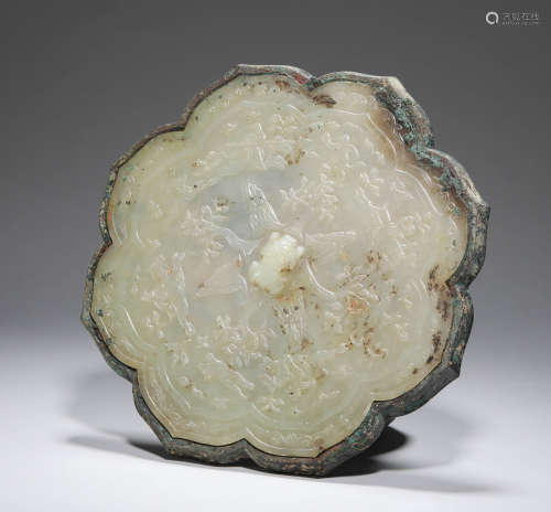 Han Dynasty - Hetian Jade Sunflower-Shaped Mirror