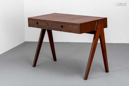 Pierre JEANNERET (1896-1967) Side Desk with Two Drawers .