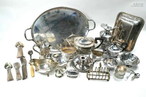 Victorian and later silver plated wares
