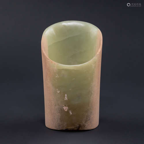 Yellow Jade Horse Hoof Tube