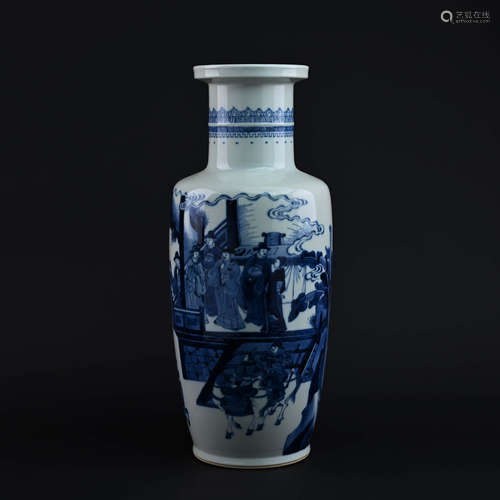 Blue and White Figure Vase