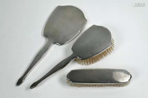 Silver three-piece brush set