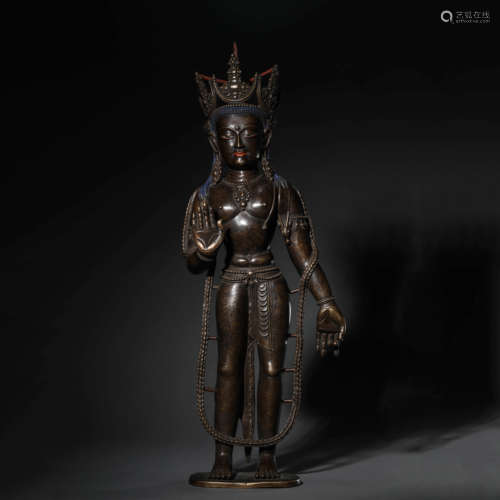 Tibetan Guge Alloyed Bronze Figure of Avalokitesvara