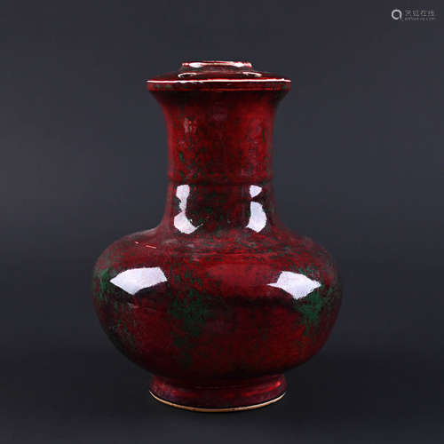 Red Glaze Bottle Vase