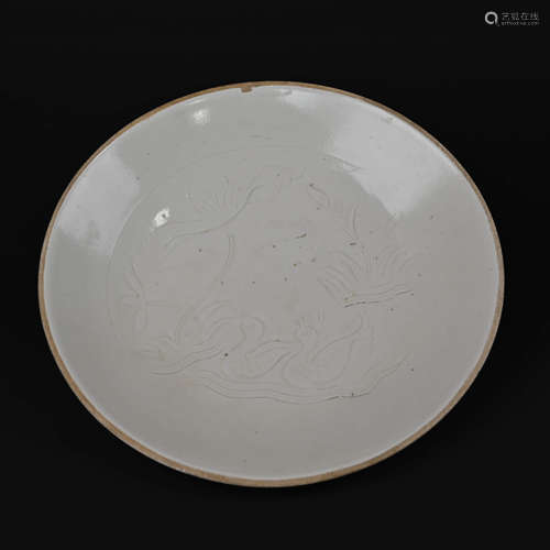 Ding Ware Incised Flower Plate