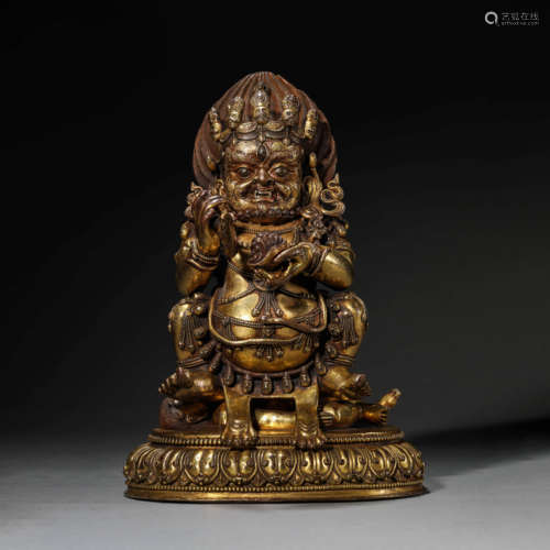 Gilt Bronze Figure of Mahakala