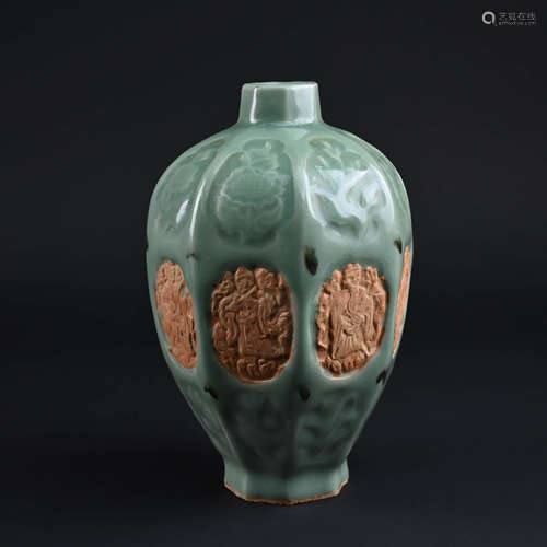 Longquan Kiln Hexagonal Vase