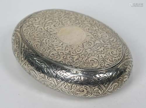 Victorian silver pebble snuff box